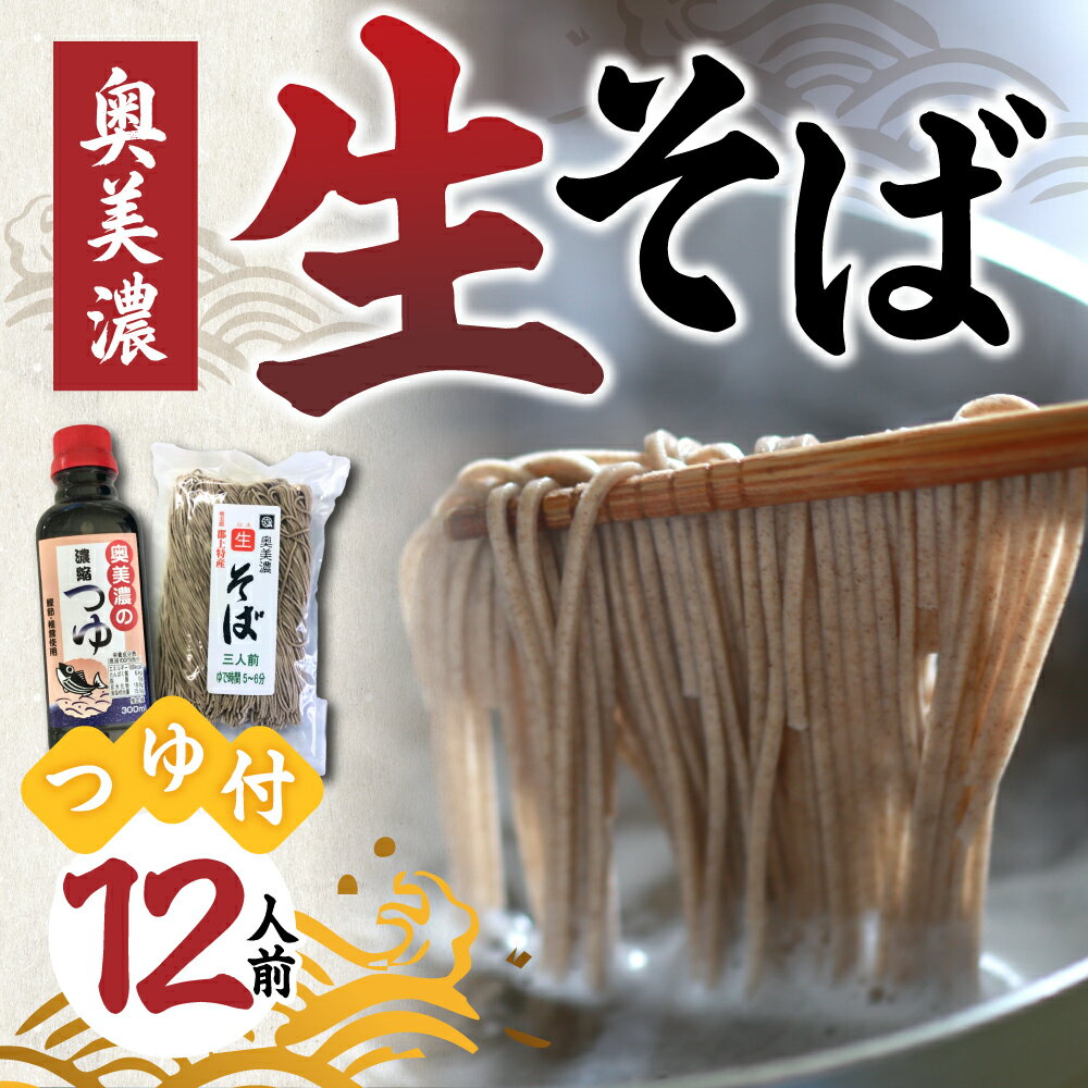 【ふるさと納税】生そばセット 生そばと奥美濃つゆ / 食品 麺類 そば 10000円[G0284]