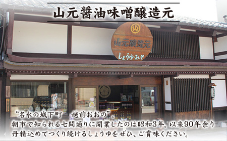 越前おおの　特吟醸しょうゆ 3本セット(1L×3) 計3L [A-040009]
