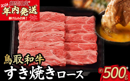 【2024年内発送限定企画】鳥取和牛 すき焼き ロース （500g） KR1711 すき焼き 肩ロース 切り落とし 牛肉 国産 和牛 黒毛和牛 肉 ブランド牛 国産牛 鳥取県 倉吉市