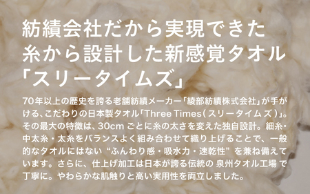 タオル スリータイムズ ハンドタオル 各色2枚 合計10枚セット