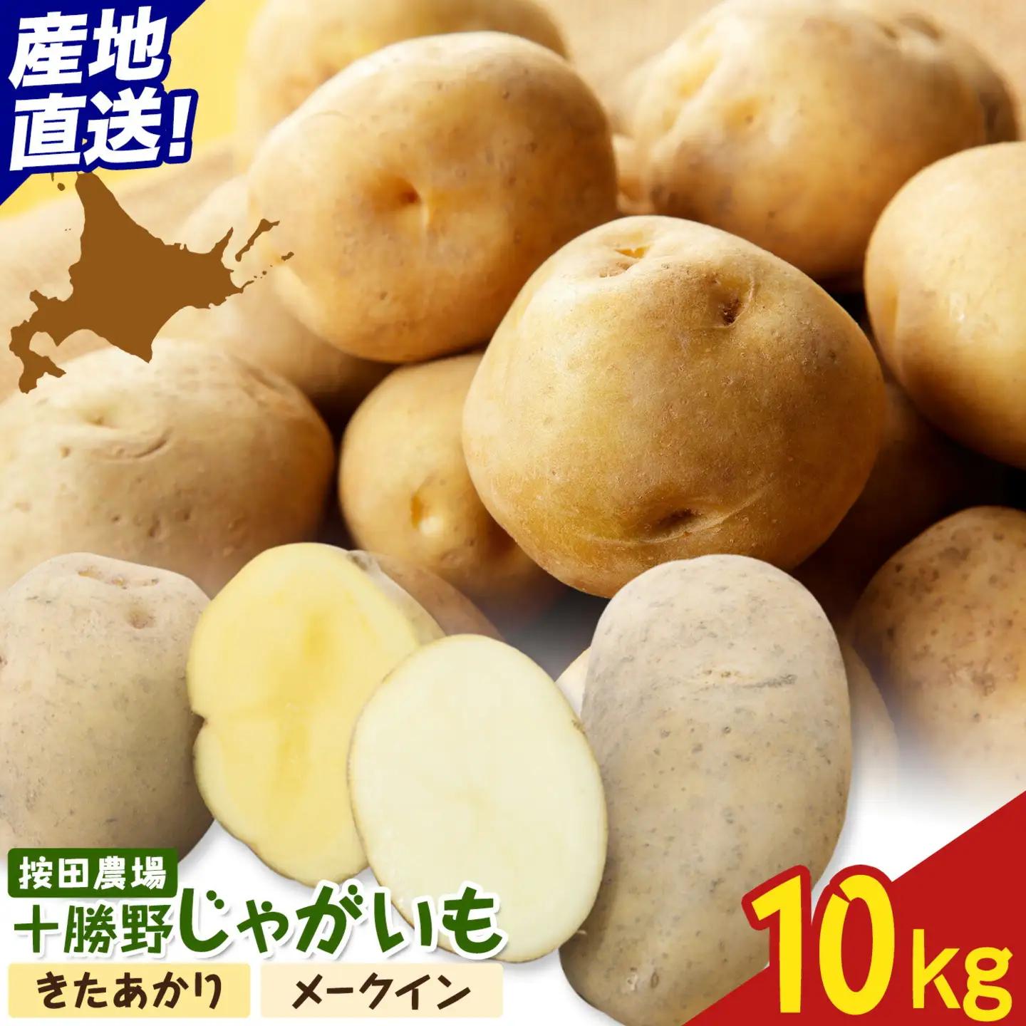 【先行予約】北海道 十勝野 じゃがいも 詰め合わせセット 10kg きたあかり メークイン 芋 いも