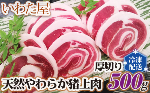 
No.102 天然やわらか猪上肉　厚切り　約500g ／ ジビエ イノシシ 新鮮 広島県
