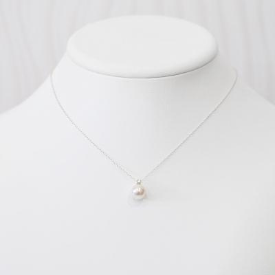 ふるさと納税 天草市 真珠 ネックレス 8-8.5mm ホワイトピンク 4月 ダイヤモンド K18WG_S101-512 |  | 02