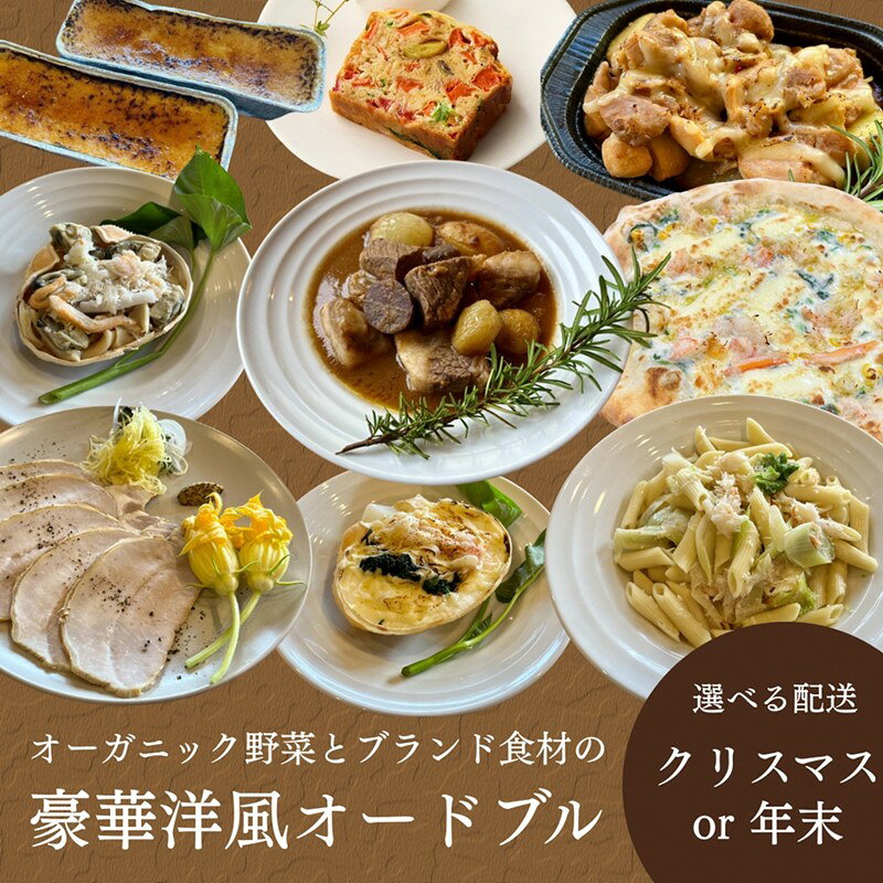 【ふるさと納税】【2026年 オードブル】オーガニック野菜と丹後・近畿北部のブランド食材を取り揃えた、豪華洋風オードブル（4～6人前） クリスマス配送 年末配送 選べる 配送時期 洋風おせち オードブル パーティーセット