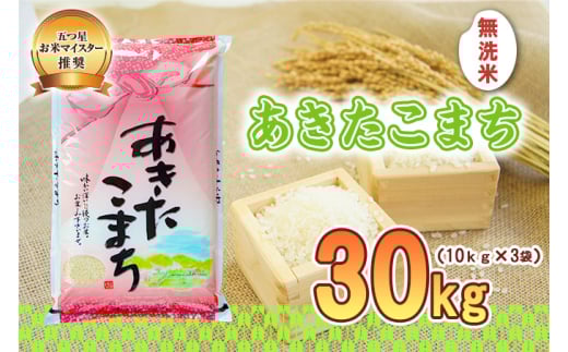 佐々木米穀店 米 五つ星お米マイスター推奨 あきたこまち 無洗米 30kg 岩手 盛岡市産 お米 白米 精米 ご飯 ブランド米 新米 令和6年産 産地直送 送料無料 コメ こめ おこめ 令和6年 2024年 岩手県 盛岡 盛岡市