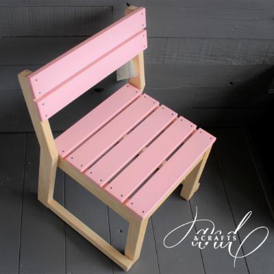 ふるさと納税 山梨市 【&amp;CRAFTS】キッズスタッキングチェア -Pink-
