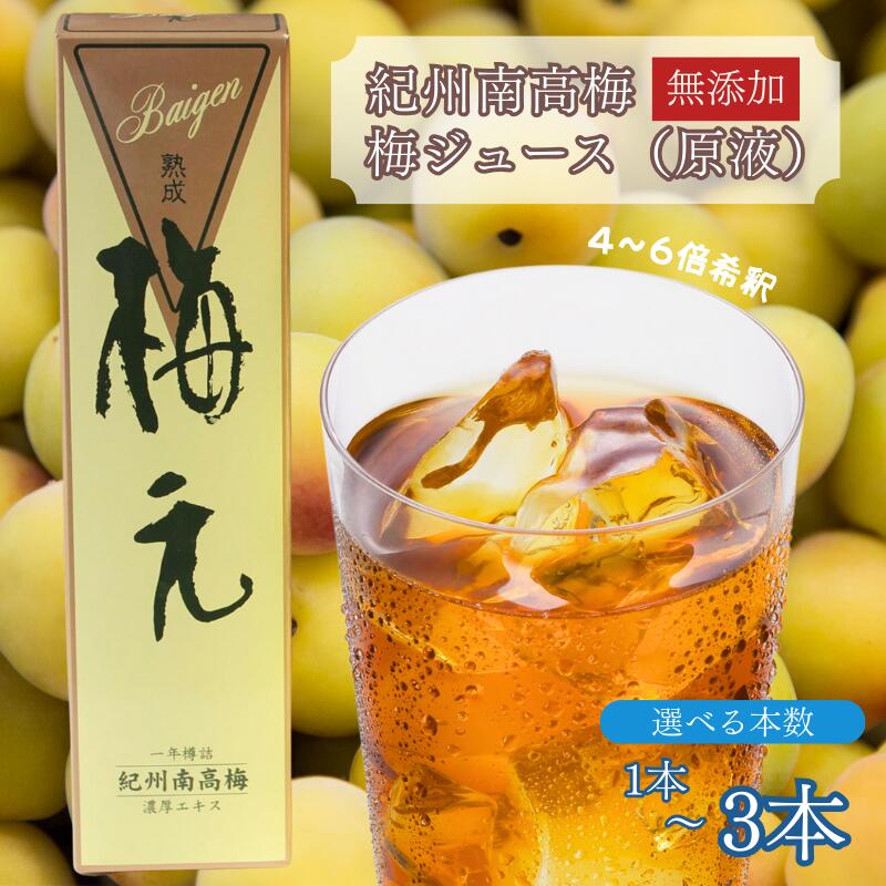【ふるさと納税】紀州南高梅 熟成梅元 720ml 無添加 梅ジュース原液 希釈用 みなべ町