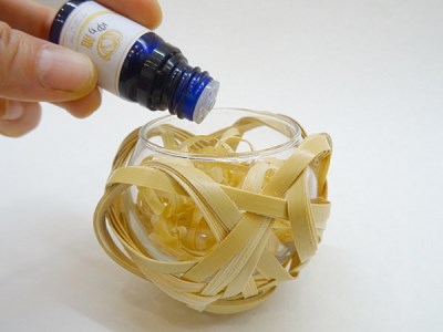 ＜京竹工芸より＞～おうちでリラックス～竹籠と優しい香りが身も心も癒すアロマディフューザー”ゆり籠”    