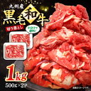 【ふるさと納税】【 小分け で使いやすい】九州産黒毛和牛 切り落とし 約1kg（約500g×2パック） ＜宮本畜産＞ [CFA001] 牛肉 肉 牛 切り落とし 黒毛和牛 国産 小分け 肉じゃが 牛丼 1kg