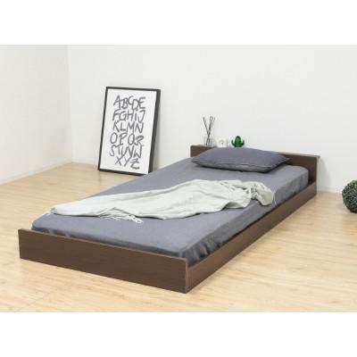 ふるさと納税 海南市 新生活 国産 フロアベッド コンセント付き 木製フレーム　ブラウン