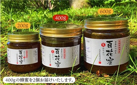 【数量限定】天然蜂蜜｢百花蜜｣ 計800g（400g×2個）《今年は希少です》＜高岸農園＞ [CCH002]