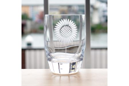 浅草切子 暮らしの硝子「ひまわり 521」化粧箱入り