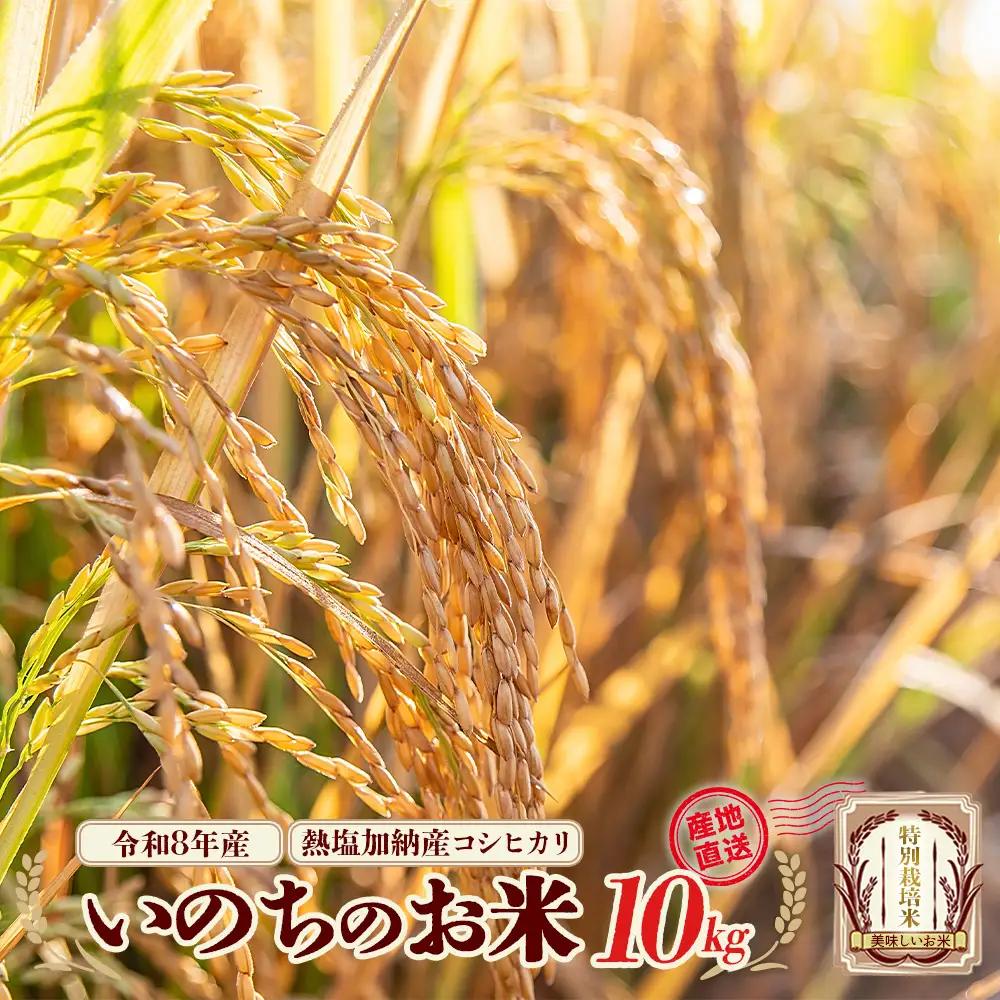 【先行予約】令和8年産　コシヒカリ　いのちのお米　10kg(令和8年11月中旬以降順次発送）　熱塩加納産　雪蔵銀ぴか米　会津　喜多方　【07208-0847】