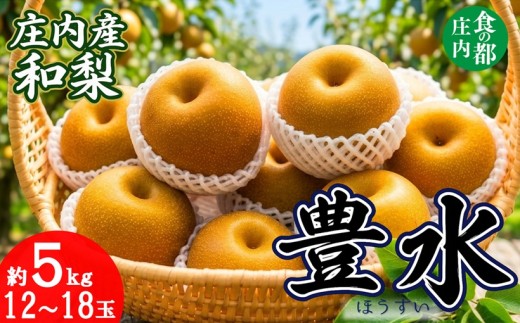 【令和8年産】食の都庄内　庄内産和梨【豊水】約5kg　※令和8年9月中旬～10月中旬配送