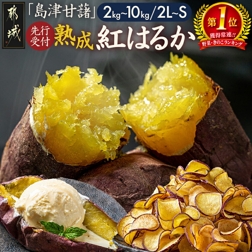 【お届け月が選べる】島津甘藷 熟成紅はるか 10kg(2L〜2S) - 幻のサツマイモ/幻の品種『紅はるか』 10キロ(2Lサイズ〜2Sサイズ) 10月/11月お届け