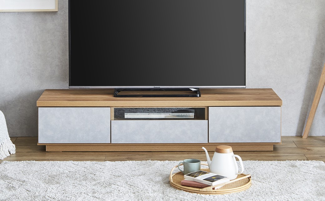 
            ハリーファ150ローボード 引出し収納 大容量 強化紙 ナチュラル 木目 ストーン柄 北欧モダン リビングルーム フルオープン三段レール フルスライドレール 家具 インテリア 福岡県 柳川市 送料無料
          