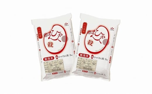 
            ＜無洗米＞石川県オリジナル米「ひゃくまん穀」2kg×2（精米）
          