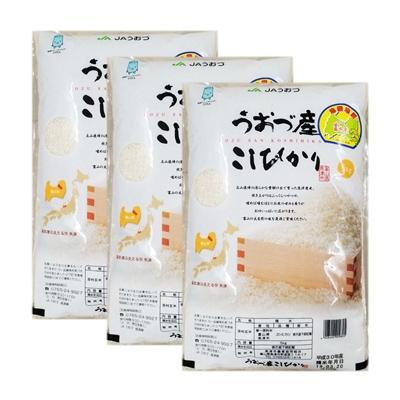 ふるさと納税 魚津市 コシヒカリ白米15kg(5kg×3袋)富山県うおづ産