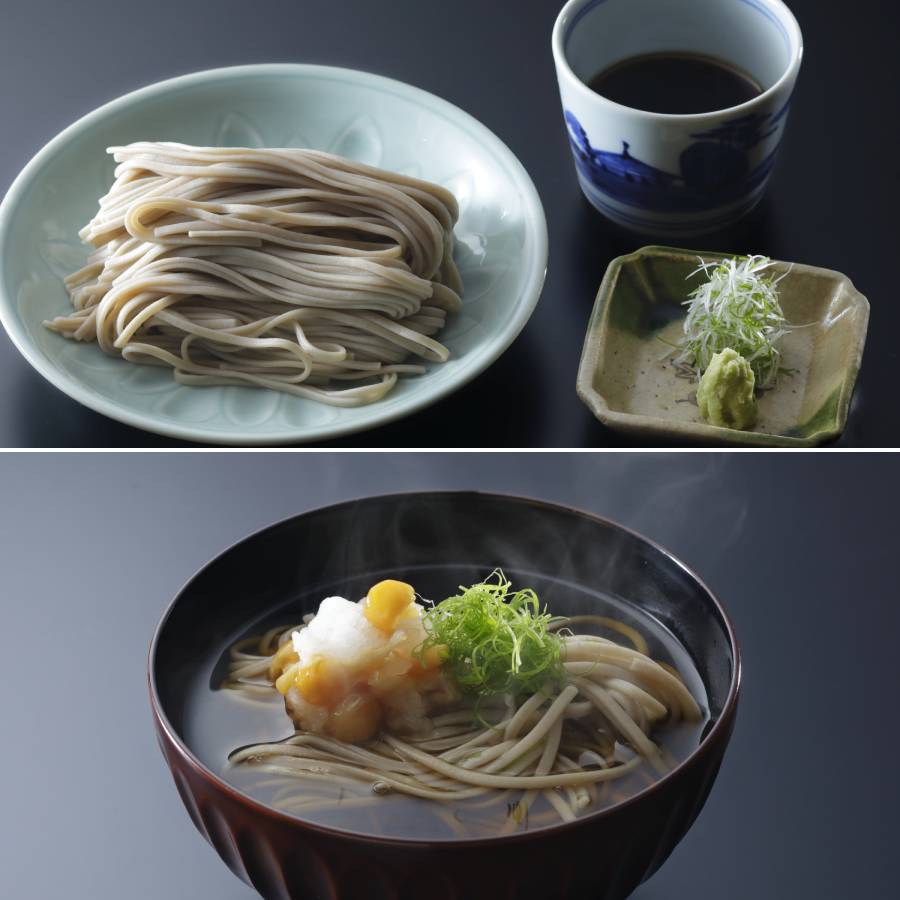 ＜京都吉兆＞「国産二八蕎麦・うまだし詰合せ」３人前