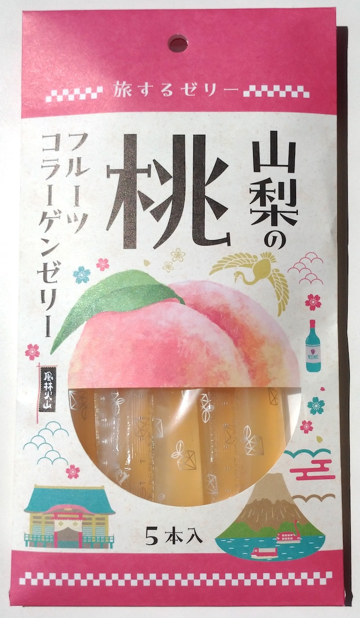 
旅する ゼリー 山梨の桃 5本入 菓子 果実 桃 もも
