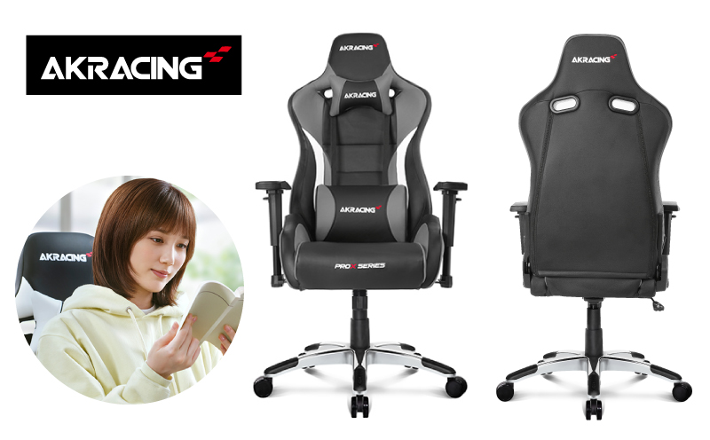 【ふるさと納税限定】AKRacing Pro-X Gaming Chair (Grey) JP エーケーレーシング ゲーミングチェア（ヘッドレスト・ランバーサポート付き） 099H3161