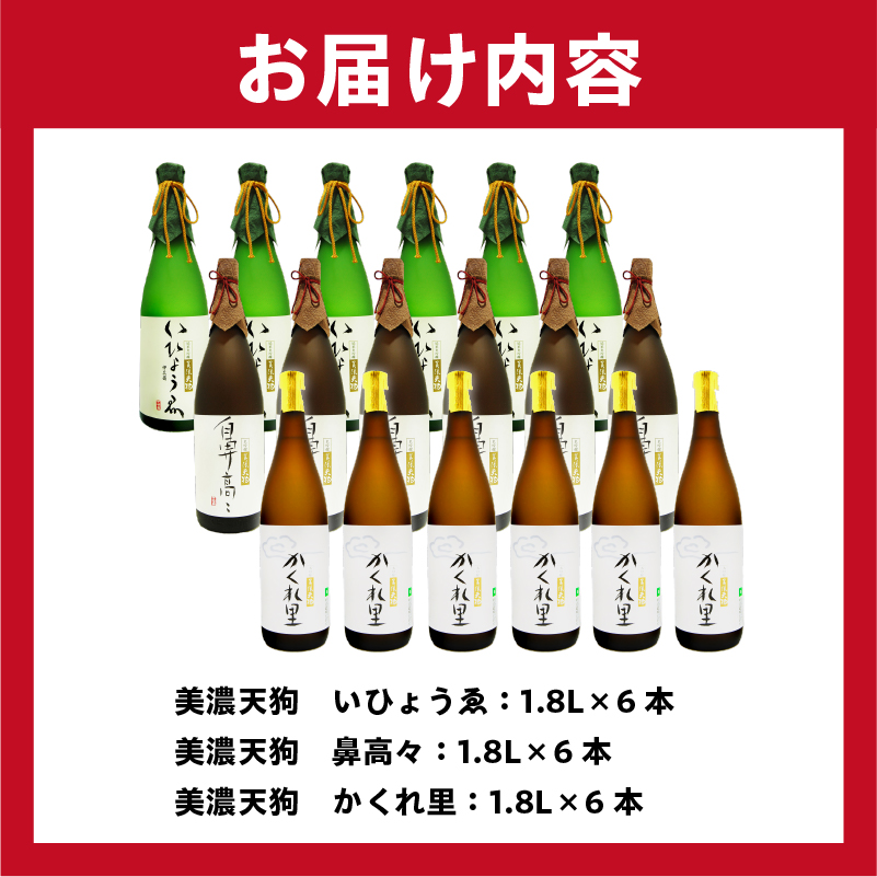 可児市の美味しい地酒Eセット　美濃天狗大吟醸　夢の18本セット【0026-009】_イメージ5