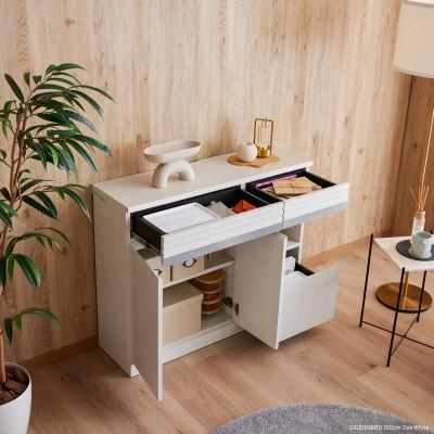 ふるさと納税 大川市 サイドボード 100cm シーン オークブラウン【モーブル/大川家具】 |  | 01
