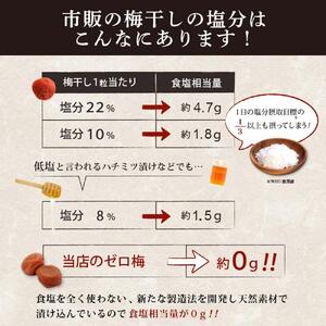 塩ぬき屋 ゼロ梅 (甘酸っぱい味) 200g ×2パック食塩不使用 A-238