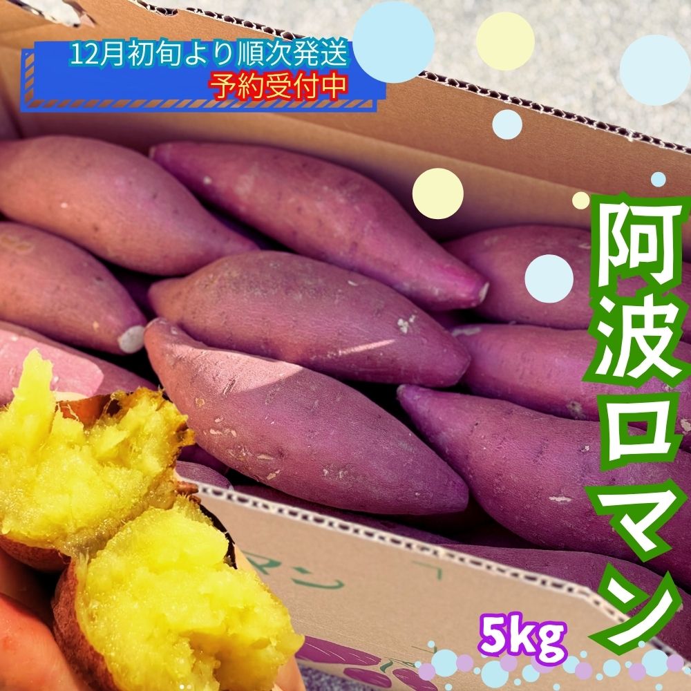 【ふるさと納税】【予約受付中・2025年12月初旬頃より順次発送】 鳴門産 さつまいも 阿波ロマン 5kg | なると金時 甘い スイーツ 焼き芋 干し芋