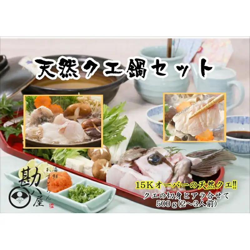 クエ鍋セット 天然  500g(2～3人前） 【kpy014】