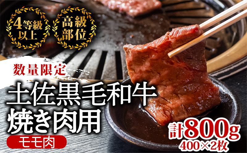 土佐 黒毛 和牛 焼肉用 800g （ 400g × 2パック ） | 特撰 モモ肉 最上位等級 A4 A5 最高ランク 贅沢 焼き肉 やきにく 小分け 冷凍 国産 ブランド 和牛 牛肉 大人気 ギフト リピート リピーター おすすめ ランキング おいしい 限定 高評価 BBQ バーベキュー キャンプ アウトドア 高知県 須崎 TM005