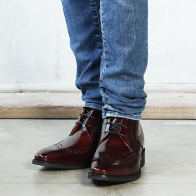 ふるさと納税 大和郡山市 メンズブーツ 6cmアップ サイドジップシークレットシューズ No.1302 ワイン 23.5cm |  | 02