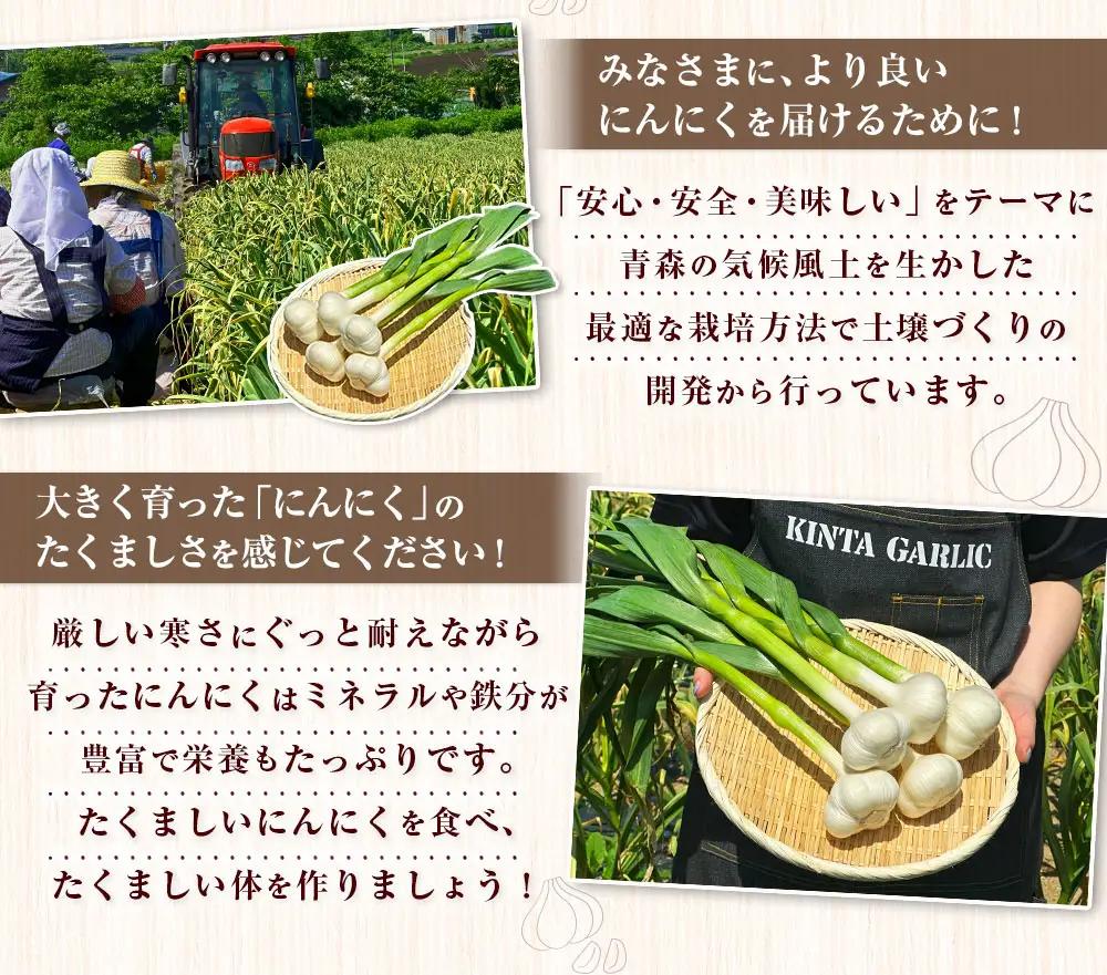 【青森県産】にんにく満喫セット 3種 計1.4kg 黒にんにく スライス　