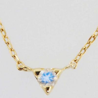 ふるさと納税 中央市 K18イエローゴールドムーンストーンネックレス