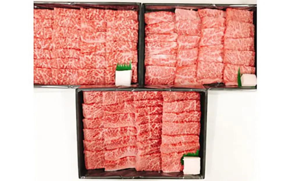 特選 近江牛 焼肉 食べ比べ セット 1.5kg (肩ロース500g モモ500g バラ500g) 【AB67W】【 近江牛 】 牛肉