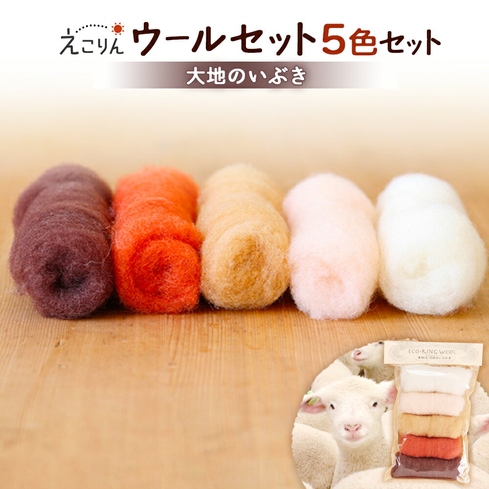 【ふるさと納税】えこりんウールセット《白と大地のいぶき》 手芸キット ウール 生地 手芸 手作り ふるさと納税 北海道 恵庭 恵庭市【19004801】