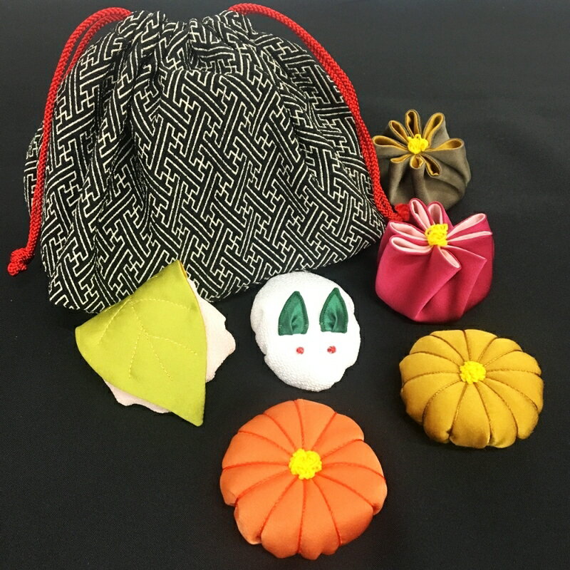 【ふるさと納税】和手玉6個セット 巾着つき 雑貨 おもちゃ お手玉 手玉 和風 ちりめん 巾着 小物入れ セット