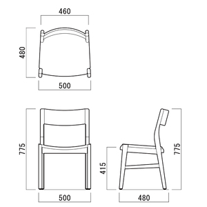 【八木沢木工】PRAIRIE dining chair (プレーリーダイニングチェア)（BR-118）