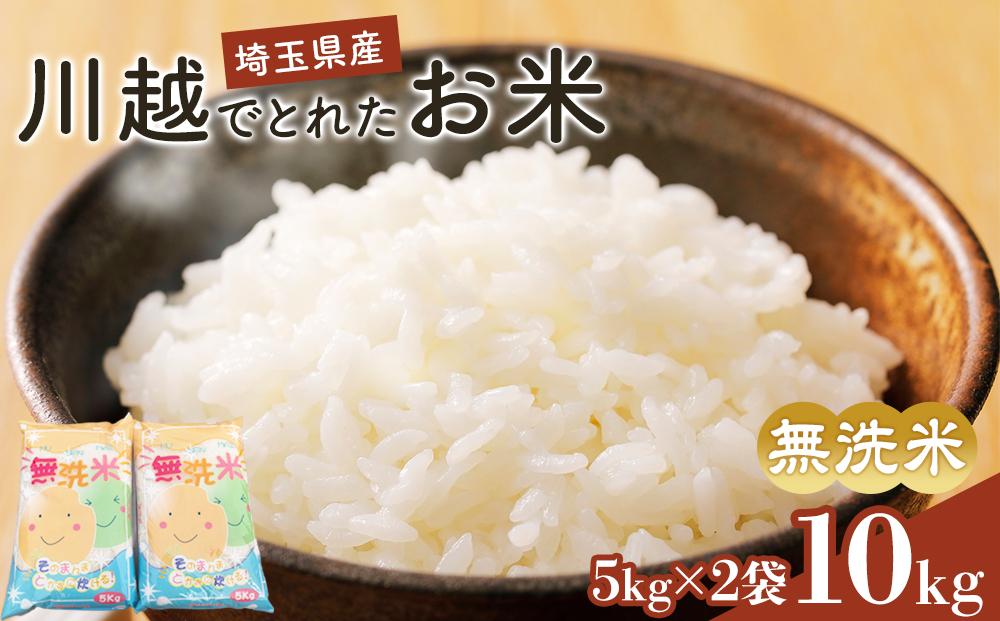 無洗米　川越でとれたお米　10kg ／ 白米 埼玉県 こしひかり 彩のきずな主体のブレンド米