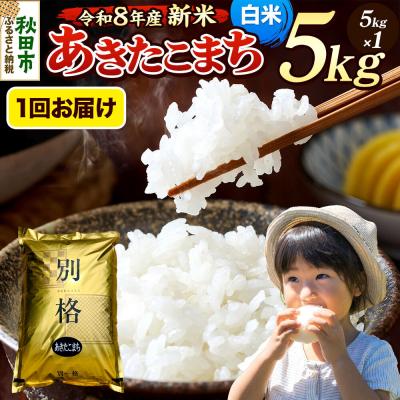 ふるさと納税 秋田市 《令和8年産 新米受付》あきたこまち 5kg 白米|15_mge-010501hs