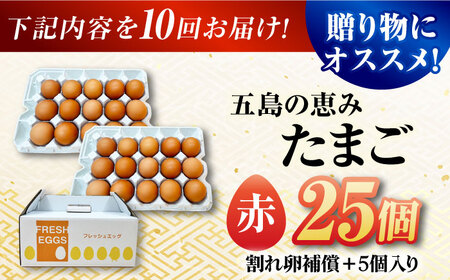 【10回定期便】【お得な箱入り】五島の恵みたまご M～Lサイズ 30個入 / 卵 赤玉子 五島市 / 五島列島大石養鶏場[PFQ047]卵 鶏卵 たまご タマゴ 玉子 卵 鶏卵 たまご タマゴ 玉子 