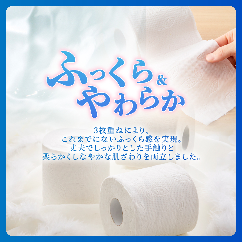 花束ふっくらやわらかトイレットペーパー12R贅沢トリプル96ロール [sf002-121]