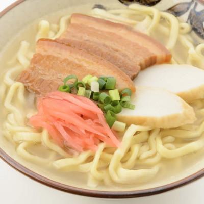 ふるさと納税 西原町 【沖縄本場の味・レビューキャンペーン対象】与那覇食品の沖縄そば(麺・スープ・三枚肉付き)4食セット