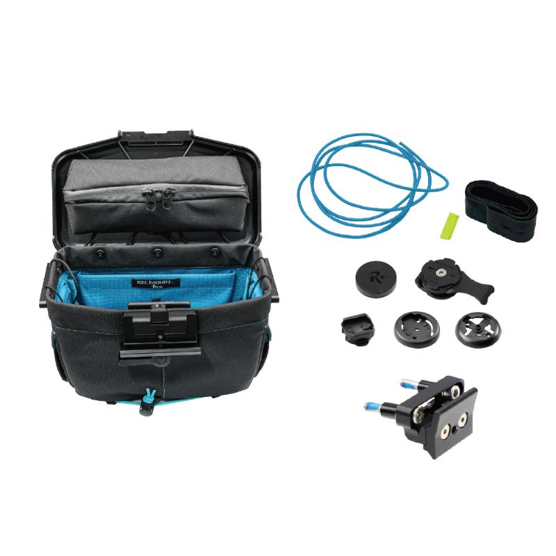 【ふるさと納税】[レックマウントプラス] ライドオンバッグ(ブラック/ターコイズ)+ステムボルト専用ベースマウント【R+Bag-BKTQ-BOLT】「Ride On Bag とベースマウント(R+B-BOLT)のセット品」