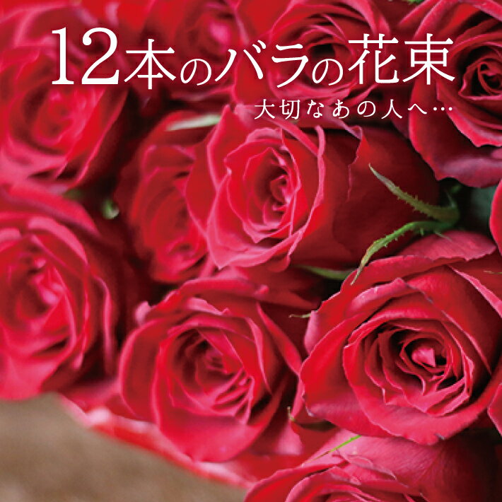 【ふるさと納税】12本のバラの花束 ※離島発送不可 バラ 感謝 ローズ 花 赤 薔薇 東北 山形県 酒田市 庄内 花束 切り花 フローリスト