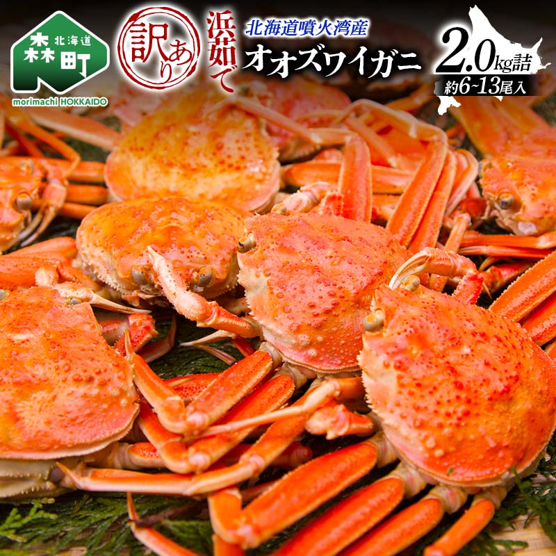 【ふるさと納税】 ＼選べる配送月／【訳あり】浜茹でオオズワイガニ 2.0kg 詰め込みセット 北海道噴火湾産 ＜道産ネットミツハシ＞ かに カニ 蟹 がに 北海道 森町 ふるさと納税 mr1-0735var
