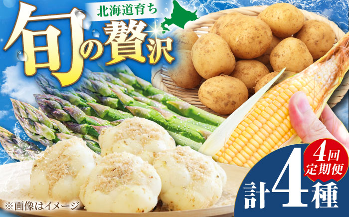 【2026年5月下旬以降順次発送】 【全4回定期便】 まっかり四季の恵みセット ミニセット (アスパラ・とうもろこし・じゃがいも・ゆり根）| 野菜 野菜セット アスパラガス とうもろこし コーン ゆり