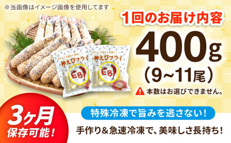 【全12回定期便】無頭「神えびフライ」9尾～11尾(400g) エビフライ 海老フライ えび エビ 海老 [FDE013]