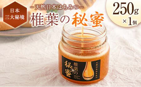 宮崎県産 はちみつ 「椎葉の秘蜜」 大 250g瓶 1個