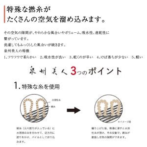 【泉州タオル】泉州美人フェイスタオル 2枚 タオル フェイスタオル デイリータオル 泉州フェイスタオル タオルセット 国産タオル 人気タオル 泉州タオル【配送不可地域：北海道・沖縄・離島】【039E-